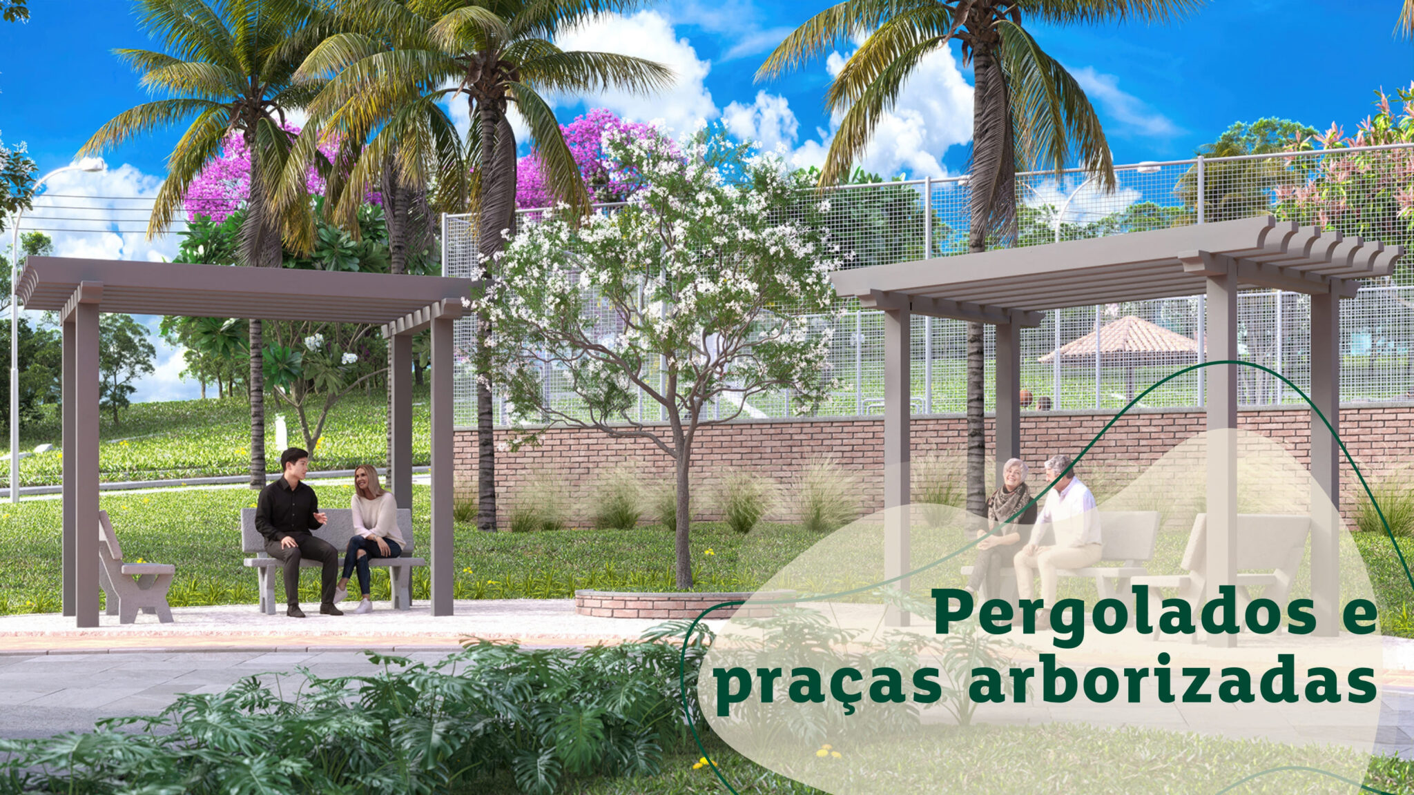 Pergolado e Praça Arborizada